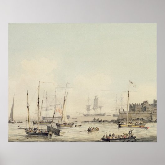 Aussicht auf Castle Cornet, Guernsey, mit Versand, Poster (Vorne)