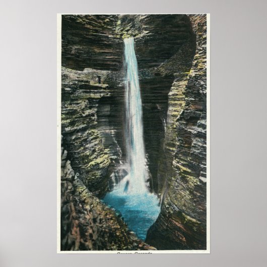 Aussicht auf Cavern Cascade Poster (Vorne)
