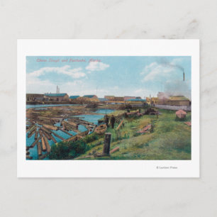 Aussicht auf Chena Slough von der Stadt Postkarte