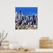Aussicht auf Chicago Downtown mit Lake Poster (Küche)