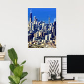 Aussicht auf Chicago Downtown mit Lake Poster (Heimbüro)