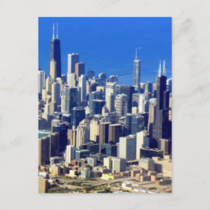 Aussicht auf Chicago Downtown mit Lake Postkarte