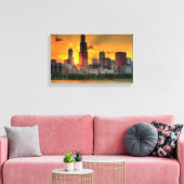 Aussicht auf Chicagos Skyline von Adler Leinwanddruck (Insitu (Wohnzimmer))