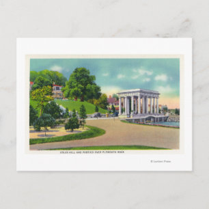 Aussicht auf Coles Hill und Plymouth Rock Portico Postkarte