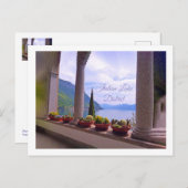 Aussicht auf Comer See, Italien Postkarte (Vorne/Hinten)