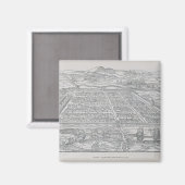 Aussicht auf Cusco, von Ramusio, Pub. 1556 Magnet (Vorderseite/Rückseite)