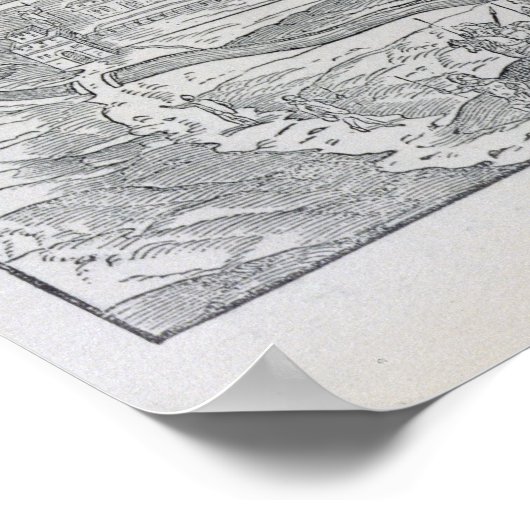 Aussicht auf Cusco, von Ramusio, Pub. 1556 Poster (Ecke)