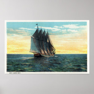 Aussicht auf das alte französische Schloss, 3 Länd Poster