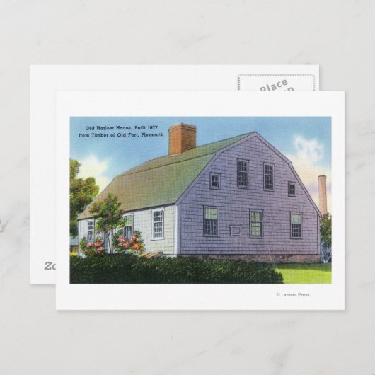 Aussicht auf das alte Harlow House Postkarte (Vorne/Hinten)