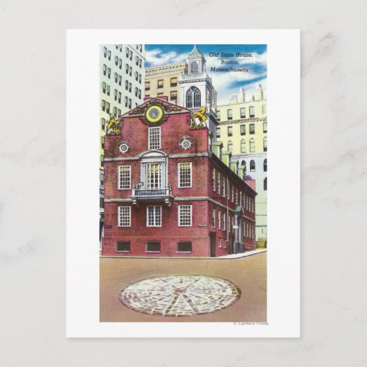 Aussicht auf das alte Staat Postkarte (Vorderseite)