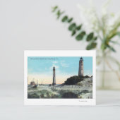 Aussicht auf das alte und das neue LeuchtturmKap H Postkarte (Stehend Vorderseite)