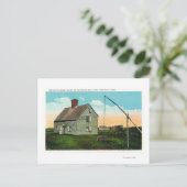 Aussicht auf das älteste Coffin House auf der Inse Postkarte (Stehend Vorderseite)