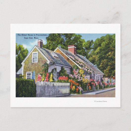 Aussicht auf das älteste Haus der Stadt Postkarte (Vorderseite)