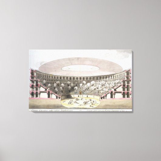 Aussicht auf das Amphitheater von Caesar (Farblith Leinwanddruck (Vorderseite)