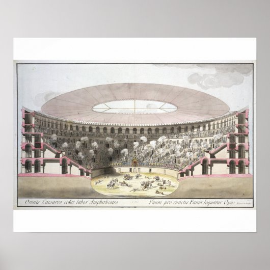 Aussicht auf das Amphitheater von Caesar (Farblith Poster (Vorne)