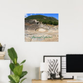 Aussicht auf das antike Amphitheater in Ephesus-Tü Poster (Heimbüro)