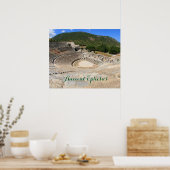Aussicht auf das antike Amphitheater in Ephesus-Tü Poster (Küche)