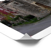 Aussicht auf das befestigte Dorf (Foto) Poster (Ecke)