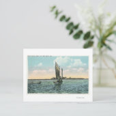 Aussicht auf das Boon Island Lighthouse von York Postkarte (Stehend Vorderseite)