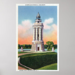 Aussicht auf das Champlain-Denkmal Poster