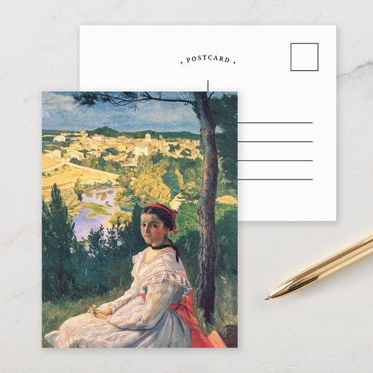 Aussicht auf das Dorf | Fré dé Bazille Postkarte