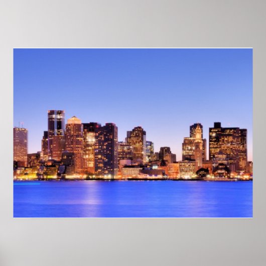 Aussicht auf das Finanzviertel von Boston Poster (Vorne)