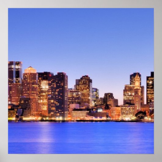 Aussicht auf das Finanzviertel von Boston Poster (Vorne)