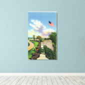 Aussicht auf das Flaggenbecken und die Südmauer Leinwanddruck (Insitu (Holzboden))