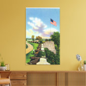 Aussicht auf das Flaggenbecken und die Südmauer Leinwanddruck (Insitu (Wohnzimmer))