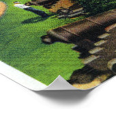 Aussicht auf das Flaggenbecken und die Südmauer Poster (Ecke)