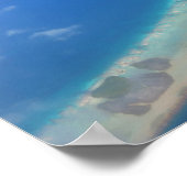 Aussicht auf das Flugzeug von Rangiroa Poster (Ecke)