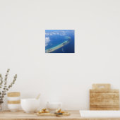 Aussicht auf das Flugzeug von Rangiroa Poster (Küche)