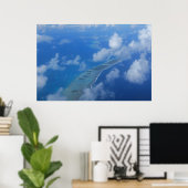 Aussicht auf das Flugzeug von Rangiroa Poster (Heimbüro)