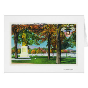 Aussicht auf das französische Denkmal, Soldaten in
