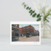 Aussicht auf das geschäftigste CornerBeaumont, TX Postkarte (Stehend Vorderseite)