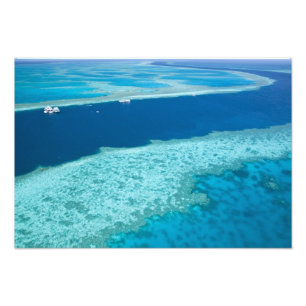Aussicht auf das Great Barrier Reef durch die Luft Fotodruck