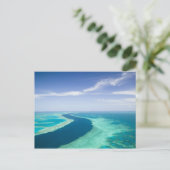 Aussicht auf das Great Barrier Reef durch die Luft Postkarte (Stehend Vorderseite)