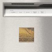 Aussicht auf das große Feuer von Chicago Magnet (In Situ (Geschirrspüler))