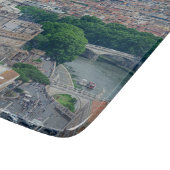 Aussicht auf das historische Stadtzentrum von Rom  Schneidebrett (Ecke)