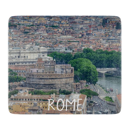 Aussicht auf das historische Stadtzentrum von Rom  Schneidebrett (Vorderseite)