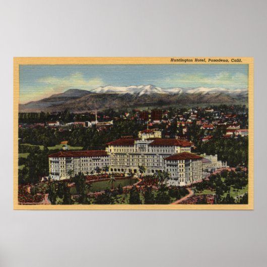 Aussicht auf das Huntington Hotel Poster (Vorne)