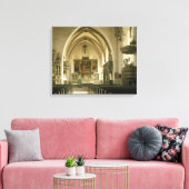 Aussicht auf das Innere der Kirche mit Leinwanddruck (Insitu (Wohnzimmer))