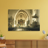 Aussicht auf das Innere der Kirche mit Leinwanddruck (Insitu (Wohnzimmer))