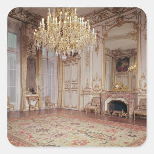 Aussicht auf das Innere des Grand Salon Quadratischer Aufkleber