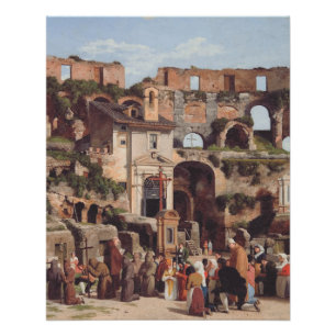 Aussicht auf das Innere des Kolosseums Poster