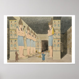 Aussicht auf das Innere des Tempels in Ybsombul, N Poster
