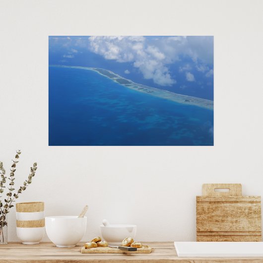 Aussicht auf das Inselflugzeug Poster (Küche)