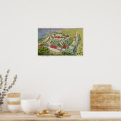 Aussicht auf das irische Dorf aus der Luft Poster (Küche)