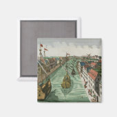 Aussicht auf das Kettel Gate in Delft (Gravieren) Magnet (Vorderseite/Rückseite)