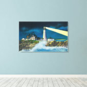 Aussicht auf das Leuchtturm Portland Head auf Casc Leinwanddruck (Insitu (Holzboden))